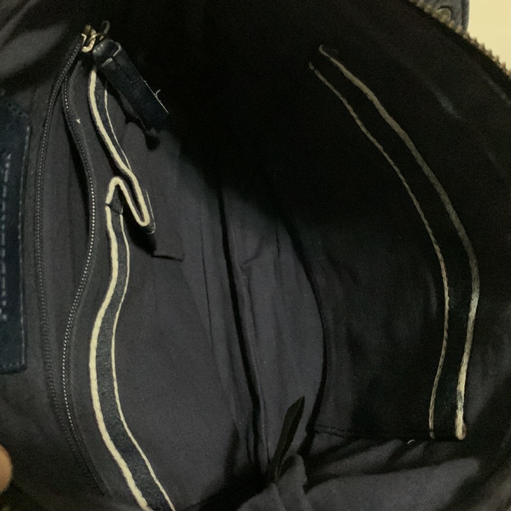 Fredsbruder soft leather handbag navy - Picture 3 of 11